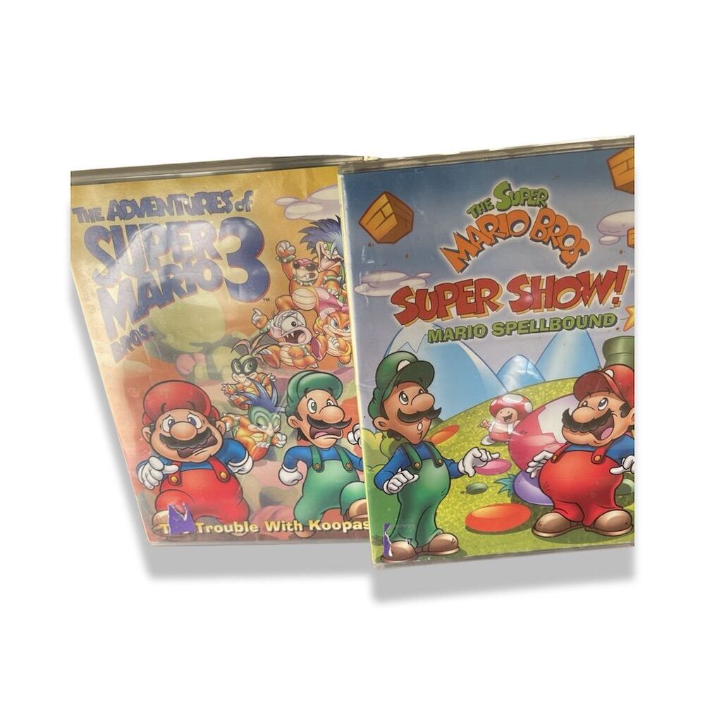 Vintage Super Mario Bros DVD Lot: Adventures of Mario 3 & Spellbound Show